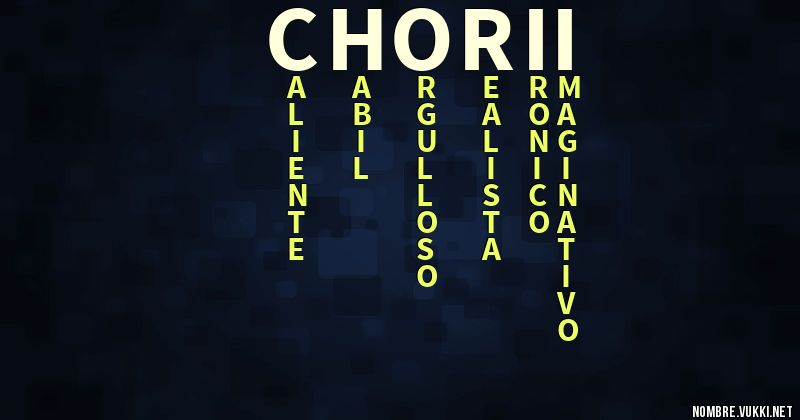 Acróstico chorii