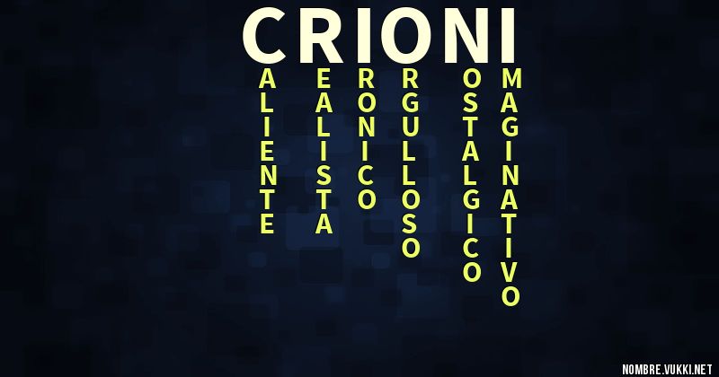 Acróstico crioni