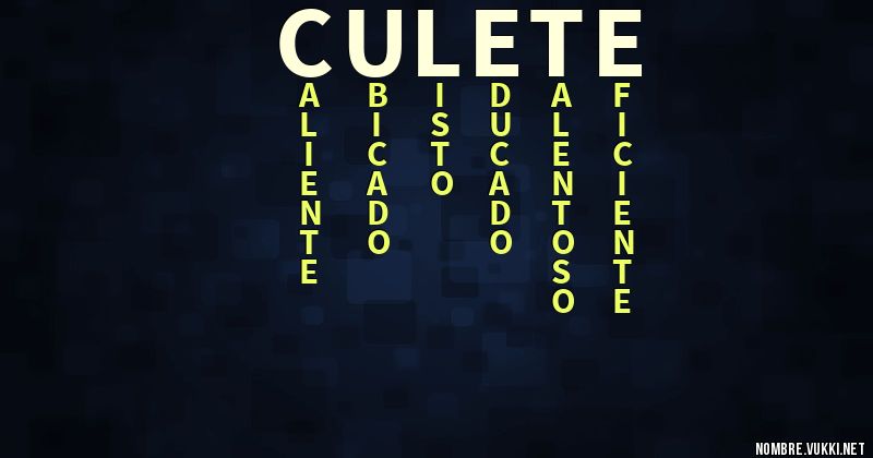 Acróstico culete