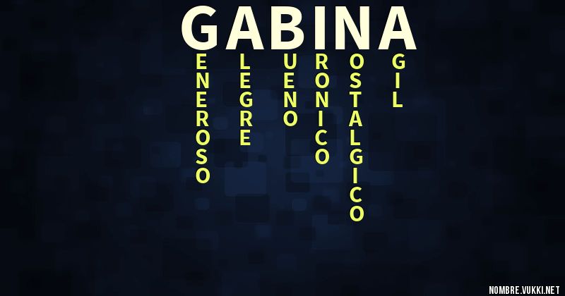 Acróstico gabina