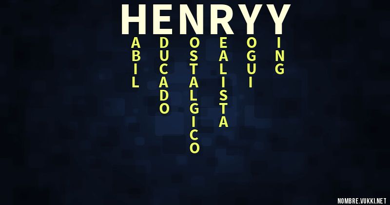 Acróstico henryy