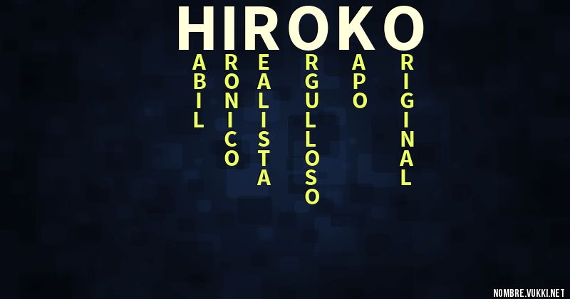 Acróstico hiroko