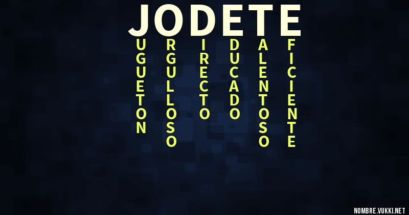 Acróstico jodete