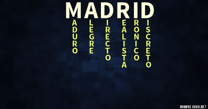 Acróstico madrid