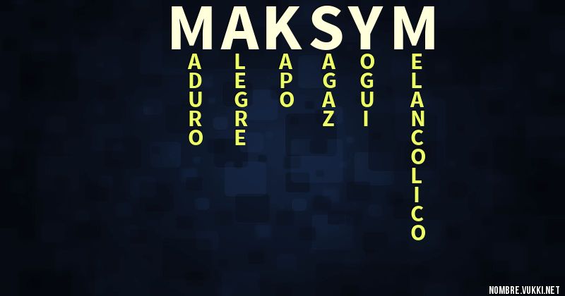Acróstico maksym