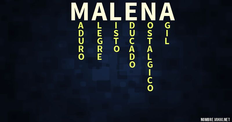 Acróstico malena