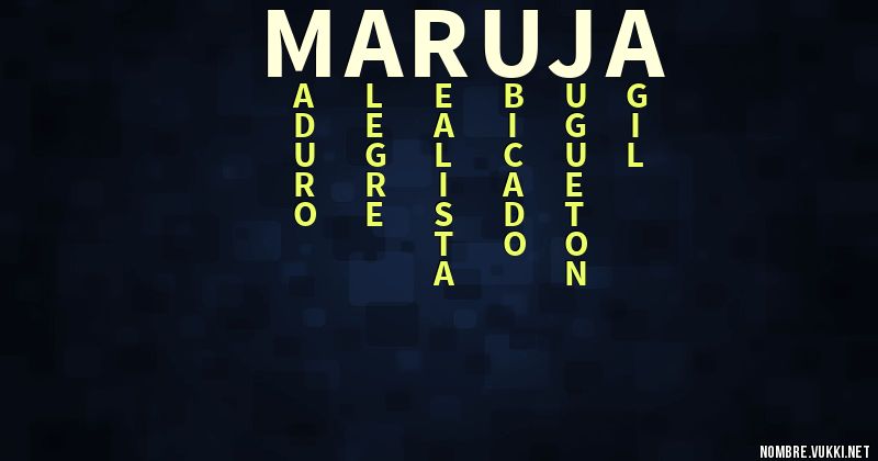 Acróstico maruja