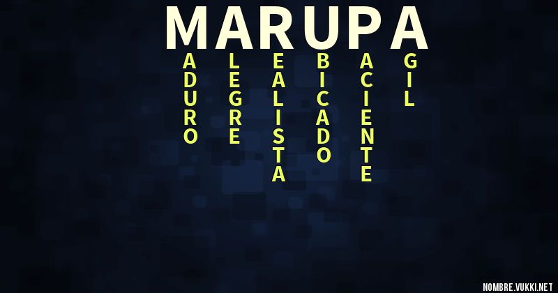 Acróstico marupa