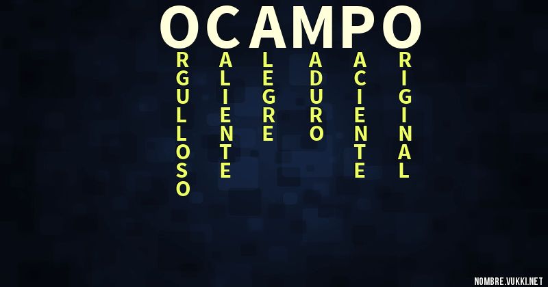 Acróstico ocampo