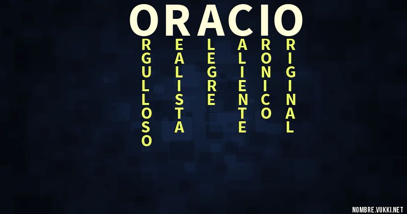 Acróstico oracio