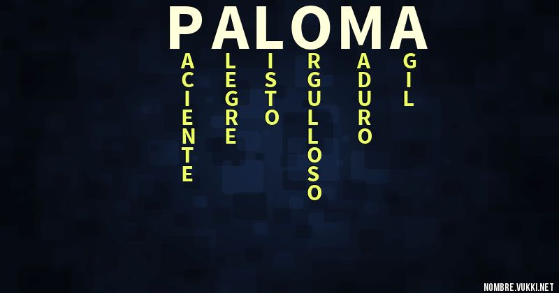 Acróstico paloma