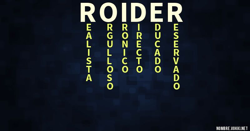 Acróstico roider