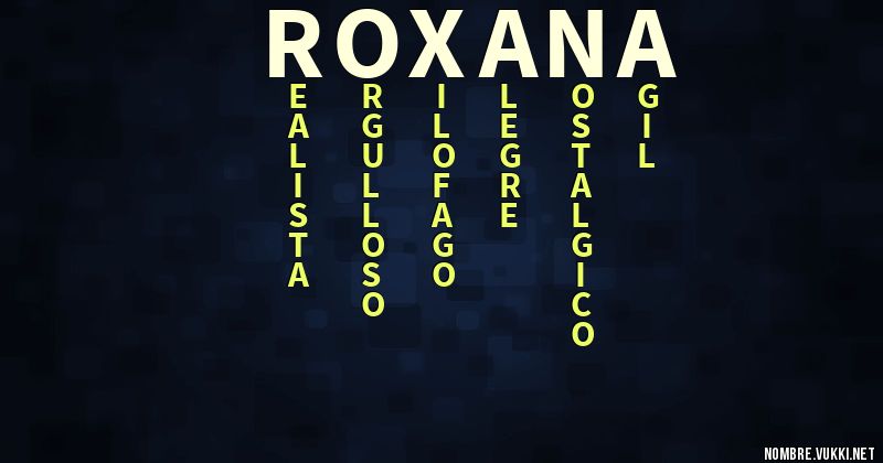 Acróstico roxana
