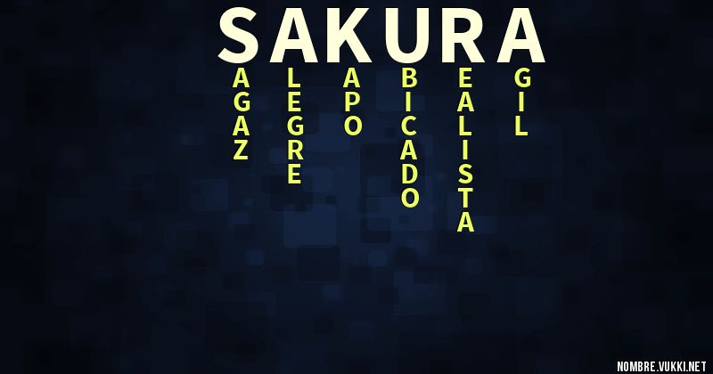 Acróstico sakura
