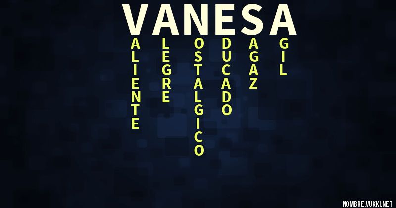 Acróstico vanesa