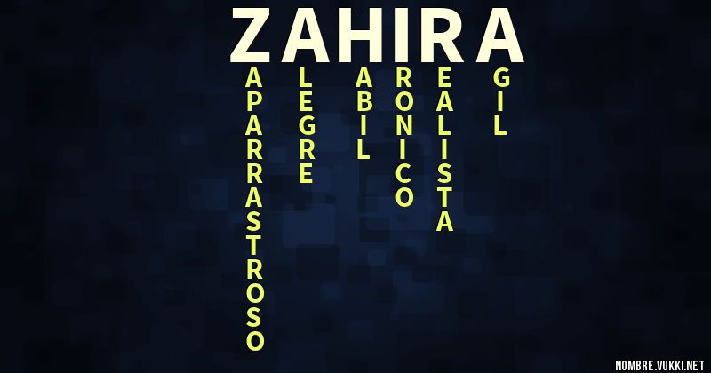 Acróstico zahira