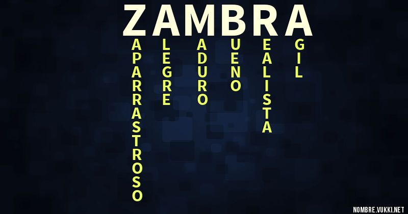 Acróstico zambra