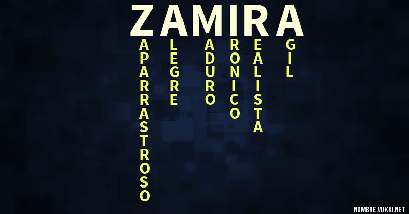 Acróstico zamira