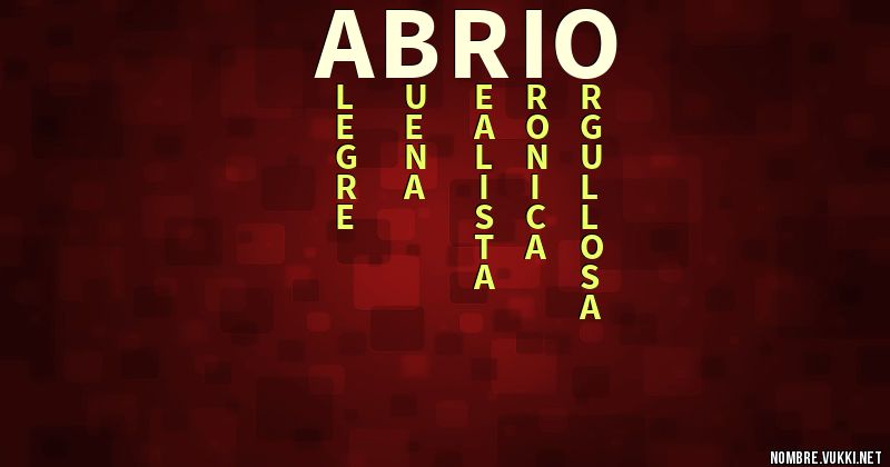 Acróstico abrio