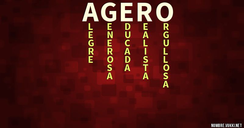 Acróstico agüero