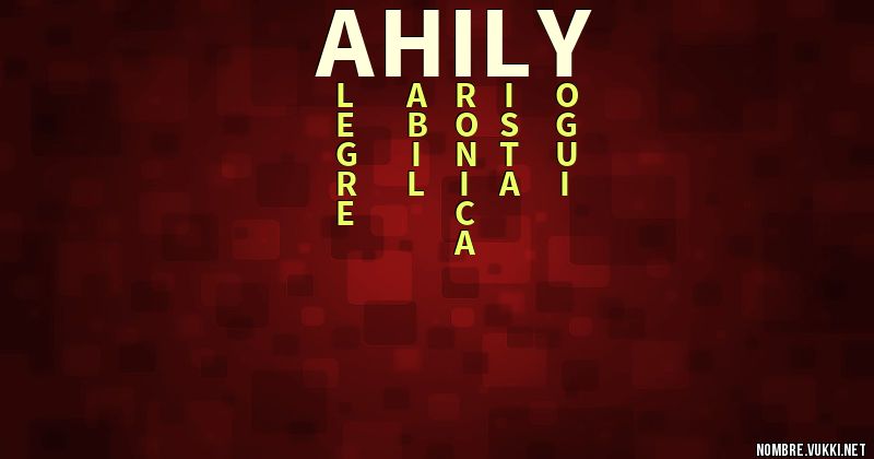 Acróstico ahily