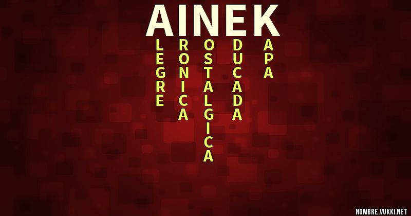 Acróstico ainek