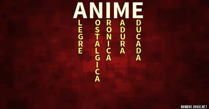 Acróstico anime