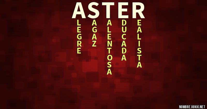 Acróstico aster