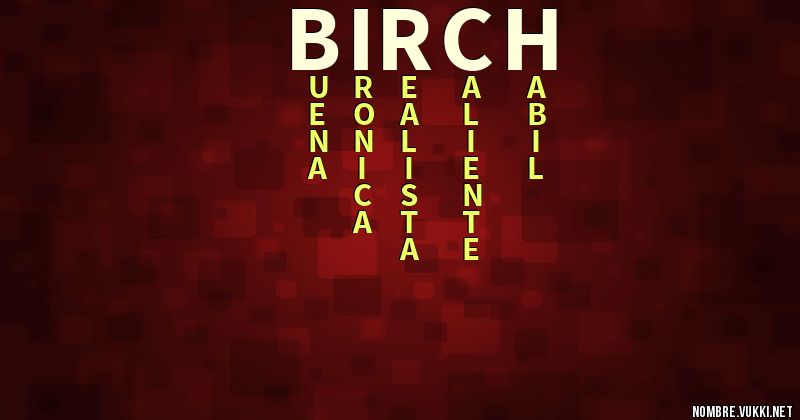 Acróstico birch