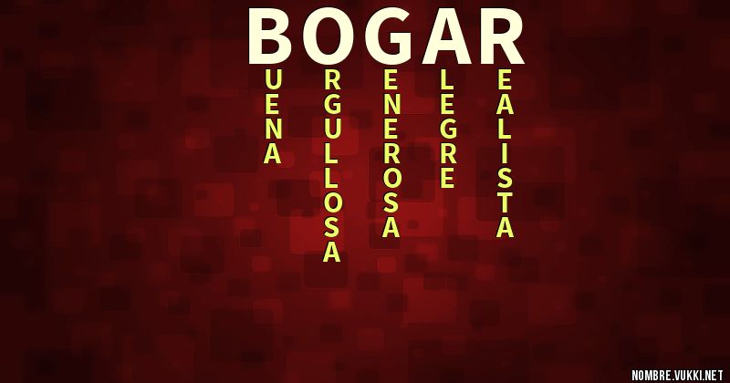 Acróstico bogar