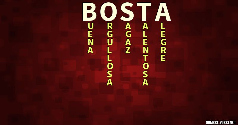 Acróstico bosta