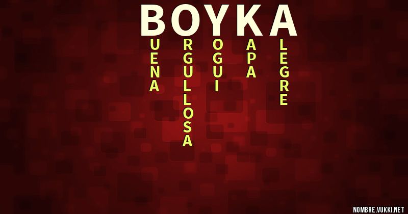 Acróstico boyka