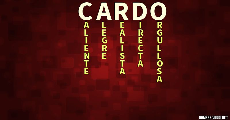 Acróstico cardo