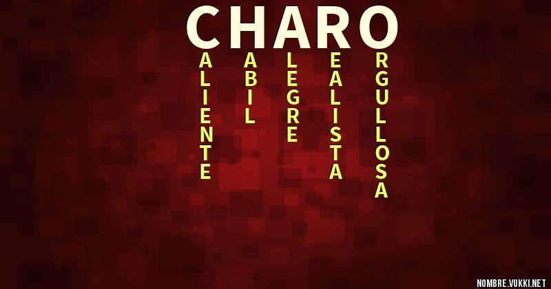 Acróstico charo