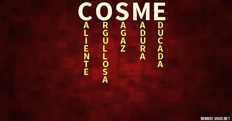 Acróstico cosme