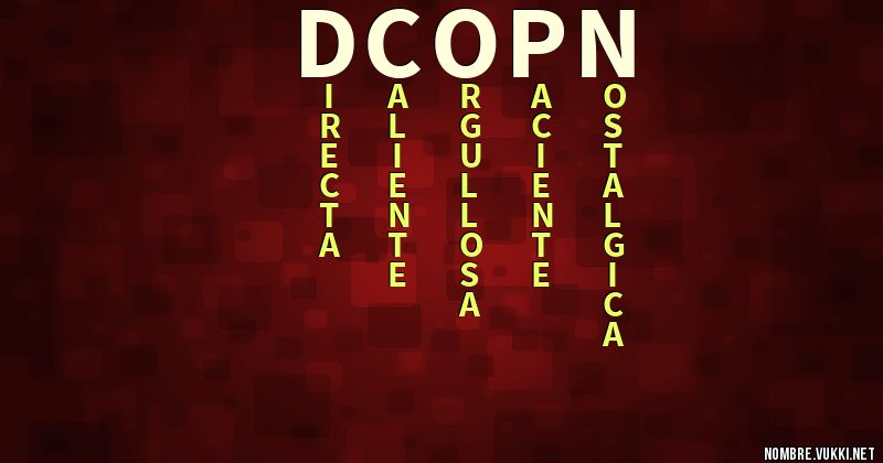 Acróstico d c o p n