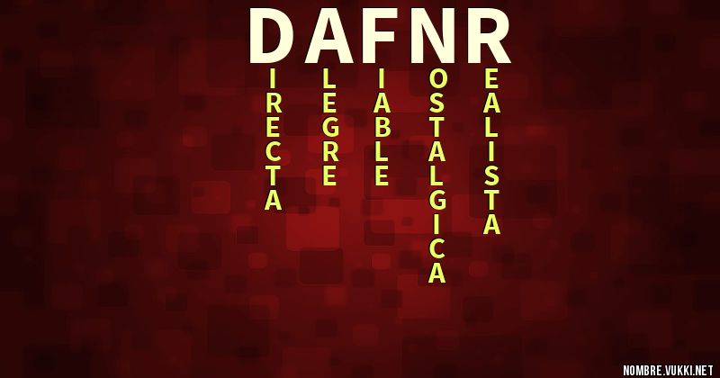 Acróstico dafnr