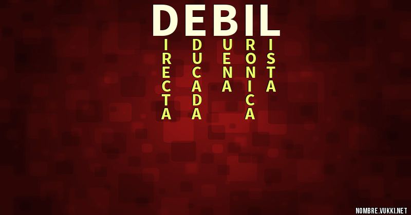Acróstico debil
