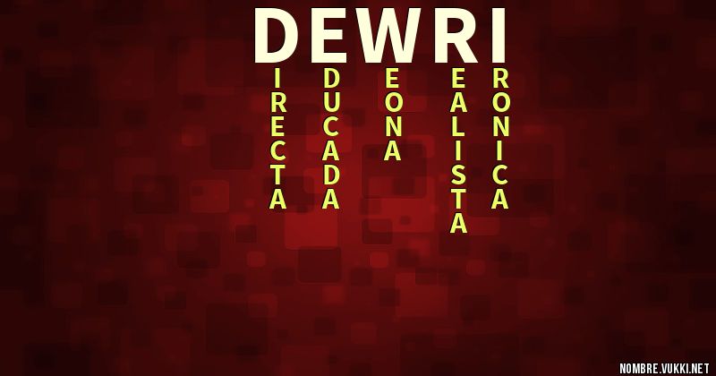 Acróstico dewri