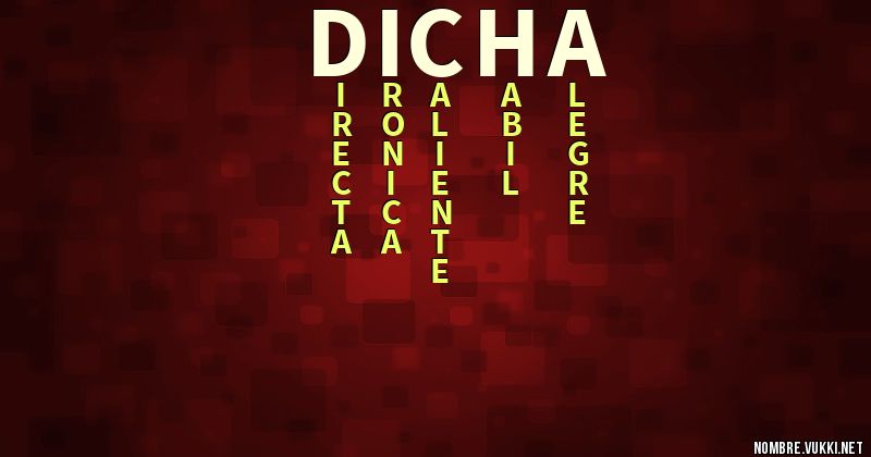 Acróstico dicha
