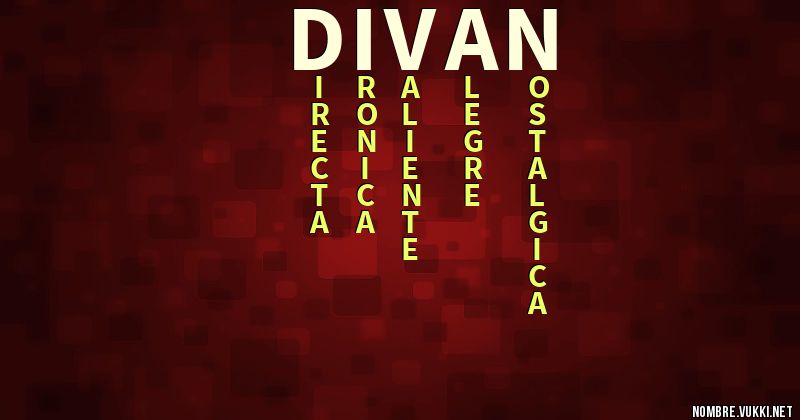 Acróstico diván