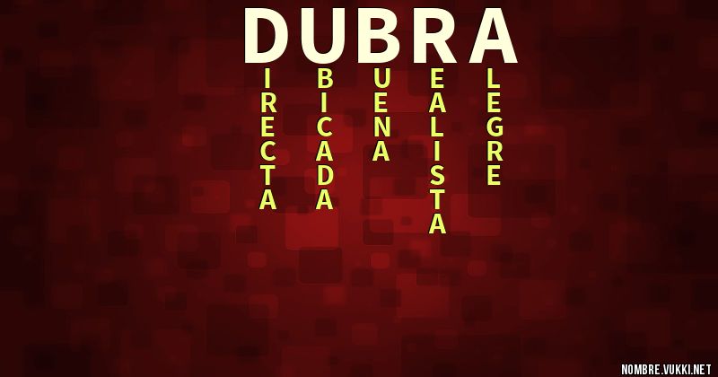 Acróstico dubra,