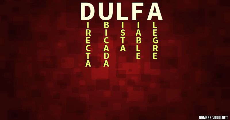 Acróstico dulfa
