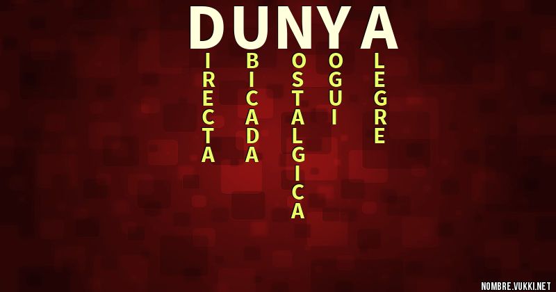Acróstico dunya