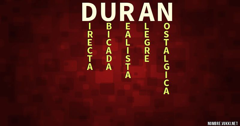 Acróstico duran