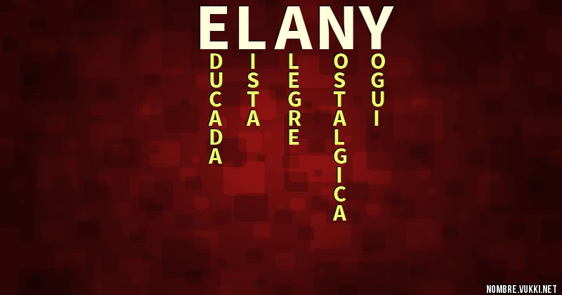 Acróstico elany