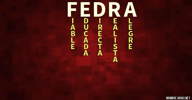 Acróstico fedra