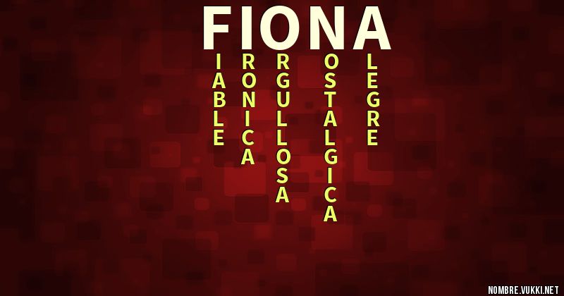 Acróstico fiona