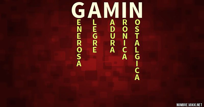 Acróstico gamin