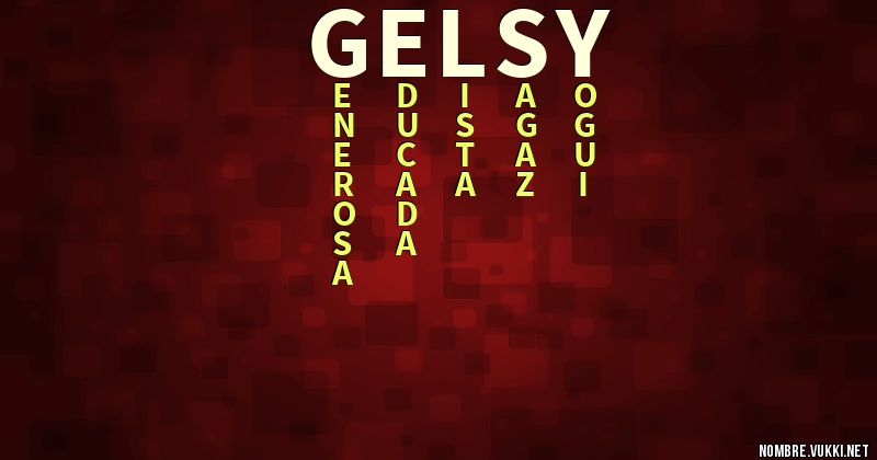 Acróstico gelsy